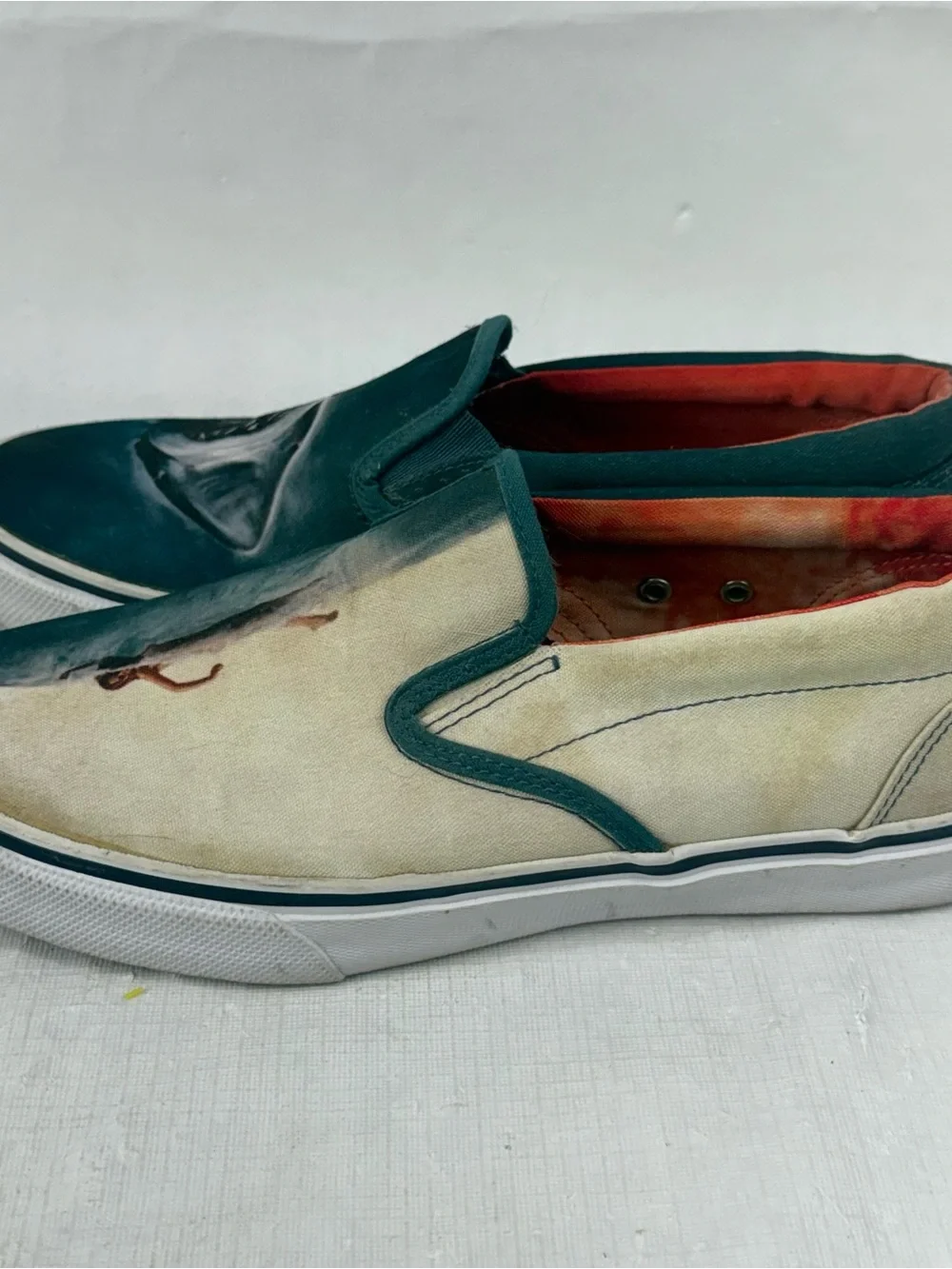 Sperry X Jaws 40th Anniversary Shark Attack Slip On Boat Shoes Men’s Size 8 M